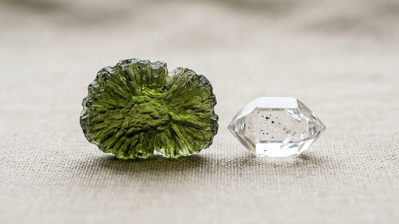Herkimer Diamond and Moldavite: What the Pairing Is Said to Do, Who It Suits, and the Fakes on Both Sides