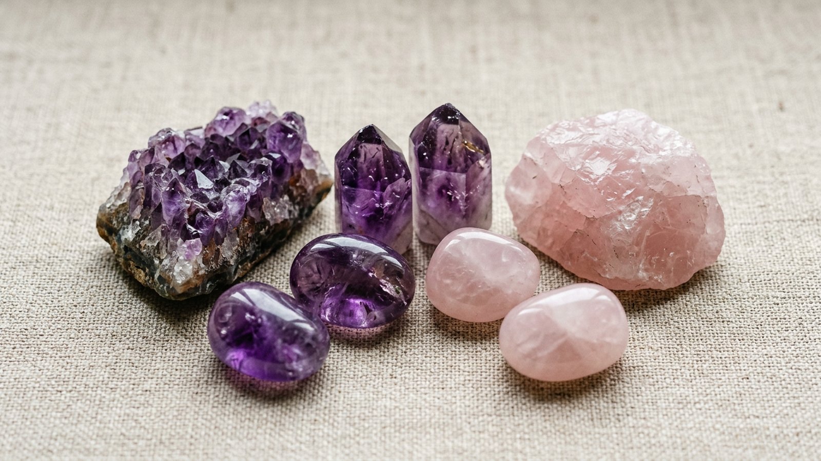 Amethyst and Rose Quartz Together: What This Pair Actually Does